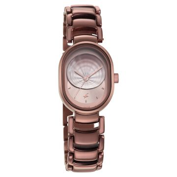 Fastrack Uptown Retreat Quartz Analog Brown Dial Metal Strap Watch for Girls