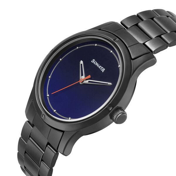 Sonata Women of Steel Blue Dial Stainless Steel Strap Watch for Women - image number 2