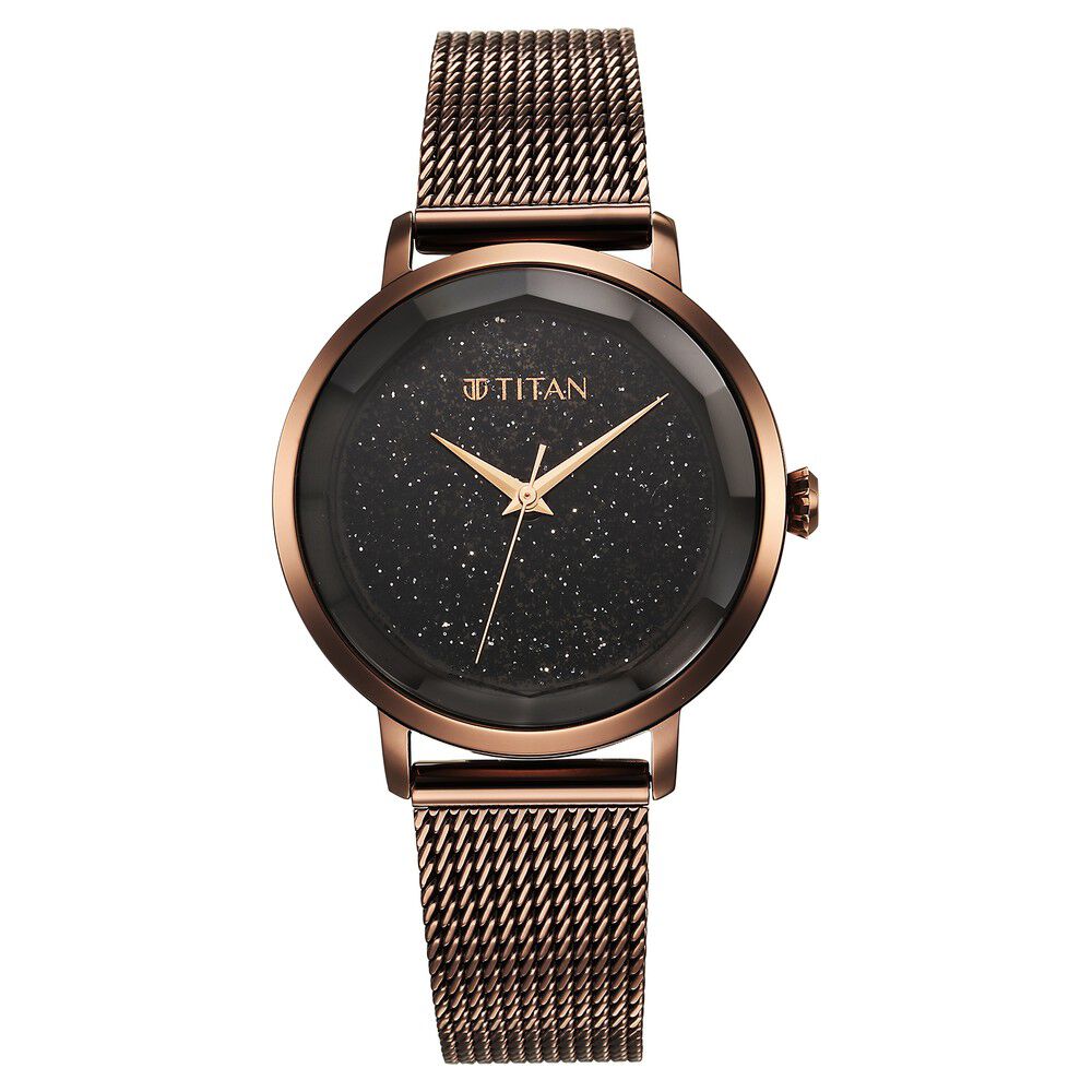 Buy Online Titan Workwear Quartz Analog Black Dial Stainless Steel