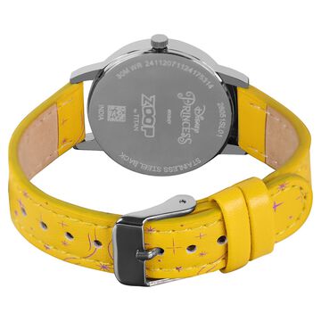 Zoop By Titan Disney Princess Quartz Analog Silver Dial Leather Strap Watch For Kids
