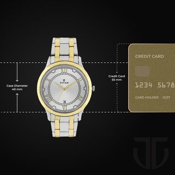 Titan Analog with Date Dial Stainless Steel Strap watch for Men