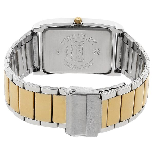 Sonata Quartz Analog White Dial Stainless Steel Strap Watch for Men - image number 3
