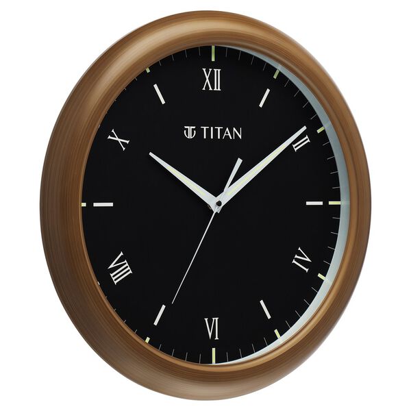 Buy Online Titan Classic Black Color Wall Clock Silent Sweep Technology ...