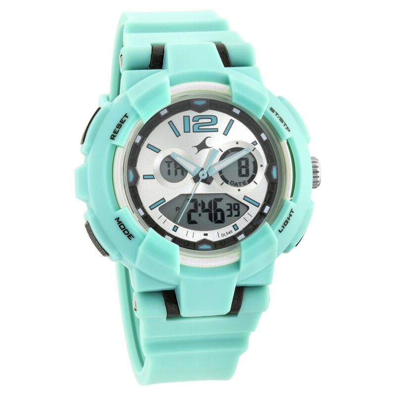Fastrack Street Line Quartz Analog Digital Silver Dial PU Strap Watch for Girls - image number 1