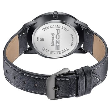 Sonata Poze Quartz Analog Black Dial Leather Strap Watch For Men