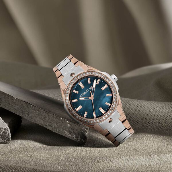 Cerruti 1881 Quartz Analog Blue Dial Stainless Steel Strap Watch for Women - image number 2