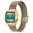 Poze By Sonata Digital Digital Beige Dial Beige Metal Strap Watch For Women - image number 4