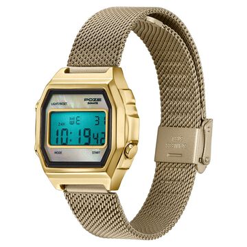 Poze By Sonata Digital Digital Beige Dial Beige Metal Strap Watch For Women