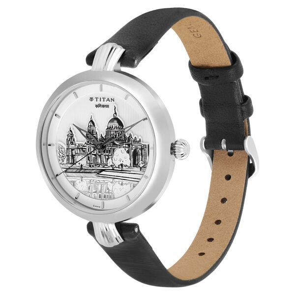 Titan Forever Kolkata Off White Dial Analog Leather Strap Watch for Women - image number 2