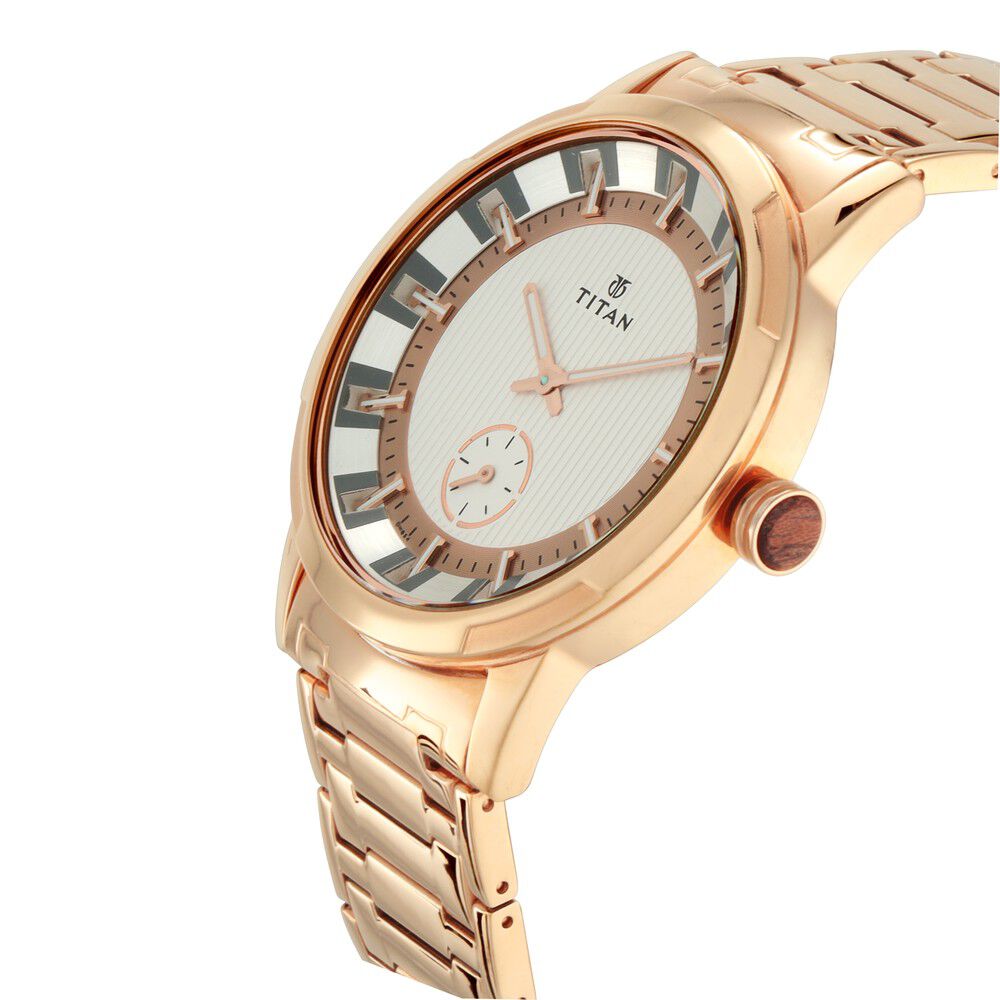 Buy Online Titan Quartz Analog Silver Dial Metal Strap Watch for Men nn1792wm01 Titan