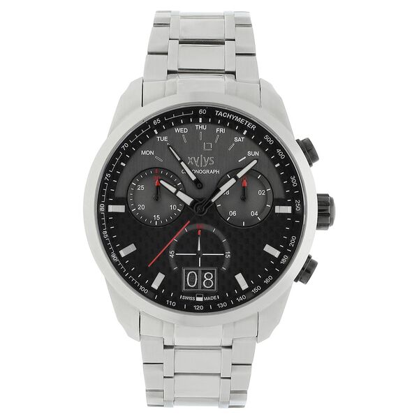 Xylys Swiss Chronograph Silver Stainless Steel Strap and Grey Dial Watch For Men - image number 0