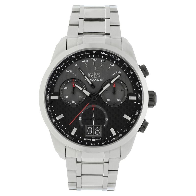Xylys Swiss Chronograph Silver Stainless Steel Strap and Grey Dial Watch For Men