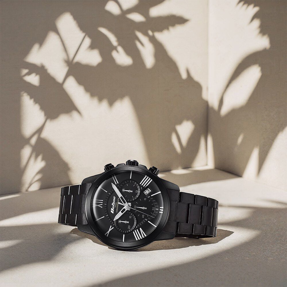 Titan Octane Classic Sporty Black Dial Chronograph Stainless Steel Strap Watch for Men-picture-24