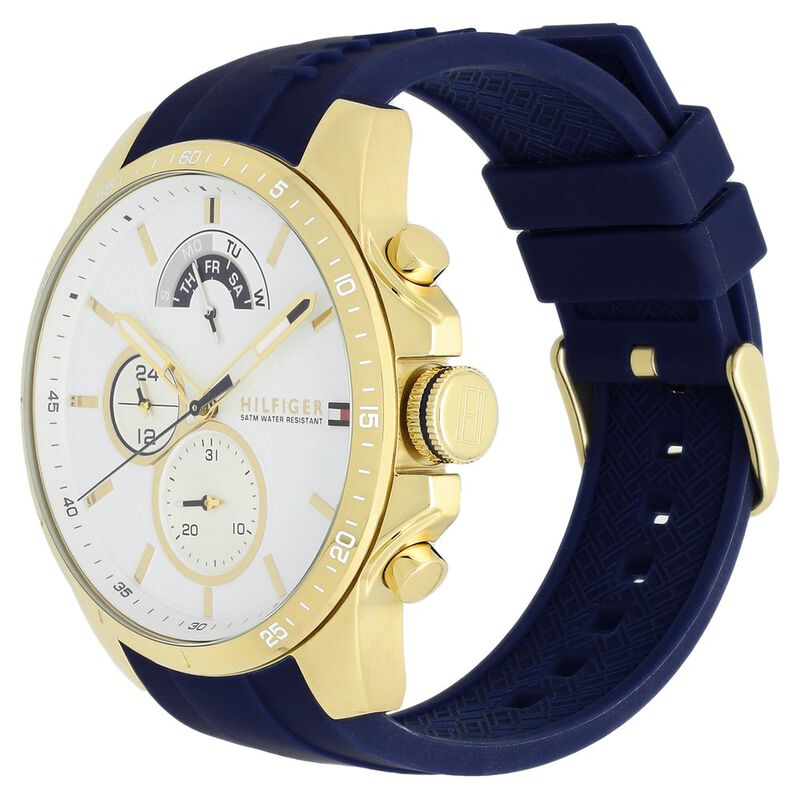Tommy Hilfiger Quartz Multifunction White Dial Silicone Strap Watch for Men - image number 2