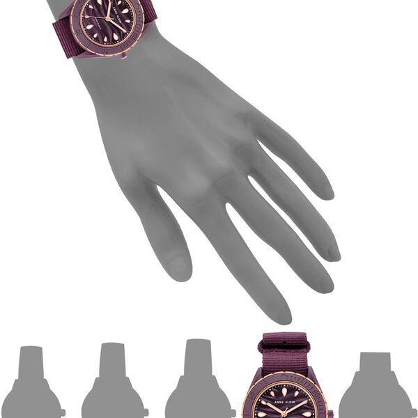 Anne Klein Quartz Analog Purple Dial Plastic Strap Watch for Women - image number 3