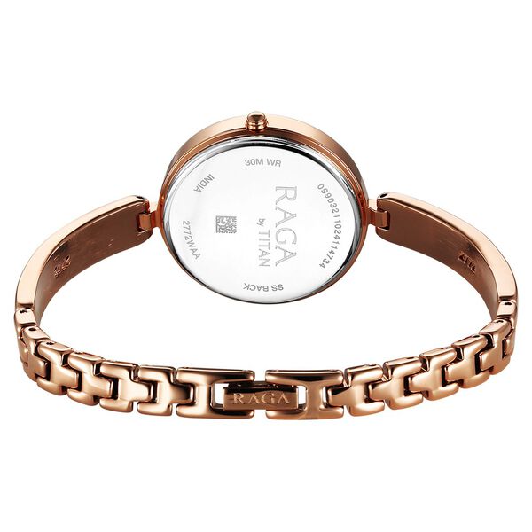 Titan Raga Showstopper Quartz Analog Pink Dial Metal Strap Watch For Women - image number 4