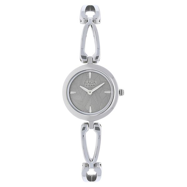 Titan Raga Foliage Silver Dial Quartz Metal Strap Watch for Women - image number 0