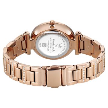 Vyb Diva By Fastrack Quartz Analog Rose Gold Dial Rose Gold Metal Strap Watch For Girls