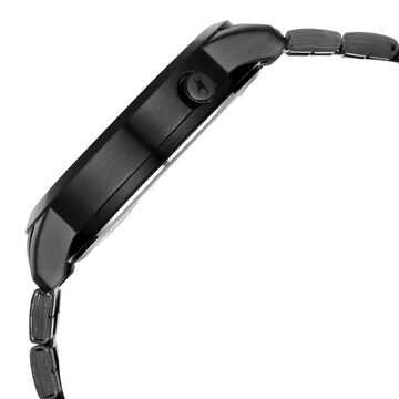 Fastrack Pulse IV Dual Time Watch for Men with Dark Blue Sunray Dial & Black Metal Strap