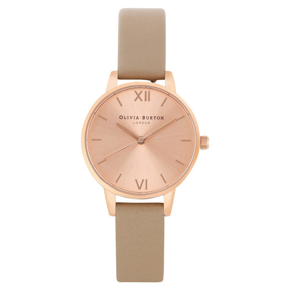 Buy Online Olivia Burton Quartz Analog Rose Gold Dial Leather Strap Watch for Women ncob16md88w Titan