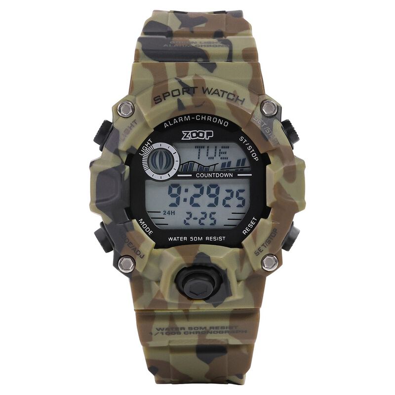 Zoop Digital Watch with Digital Dial & Military Camo Strap for Boys Kids, from House of Titan