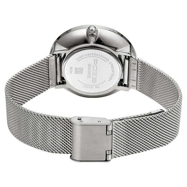 Poze by Sonata Quartz Analog Pink Dial Stainless Steel Strap Watch for Women - image number 4
