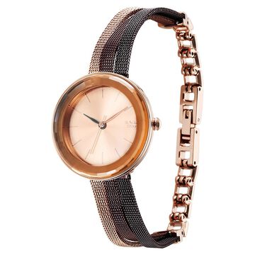 Titan Raga Delight Rose Gold Dial Women Watch With Stainless Steel Strap