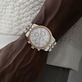 Titan Men's Metropolitan Luxe: Multifunction White Dial with Two-Tone Stainless Steel Bracelet Watch - image number 4