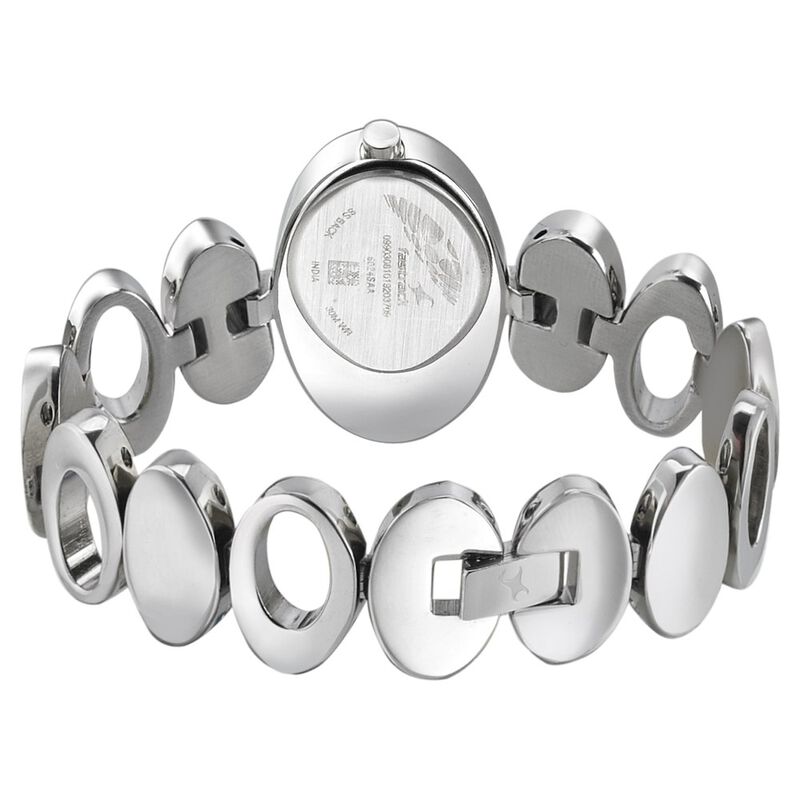 Fastrack Hitlist Quartz Analog White Dial Stainless Steel Strap Watch for Girls - image number 4