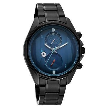 Fastrack Oceanyx 2.0 Chronograph Watch for Men with Blue Dial & Black Metal Strap