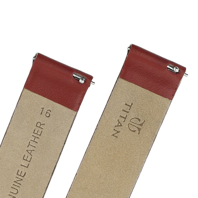 16 mm Red Genuine Leather Strap for Women - image number 4
