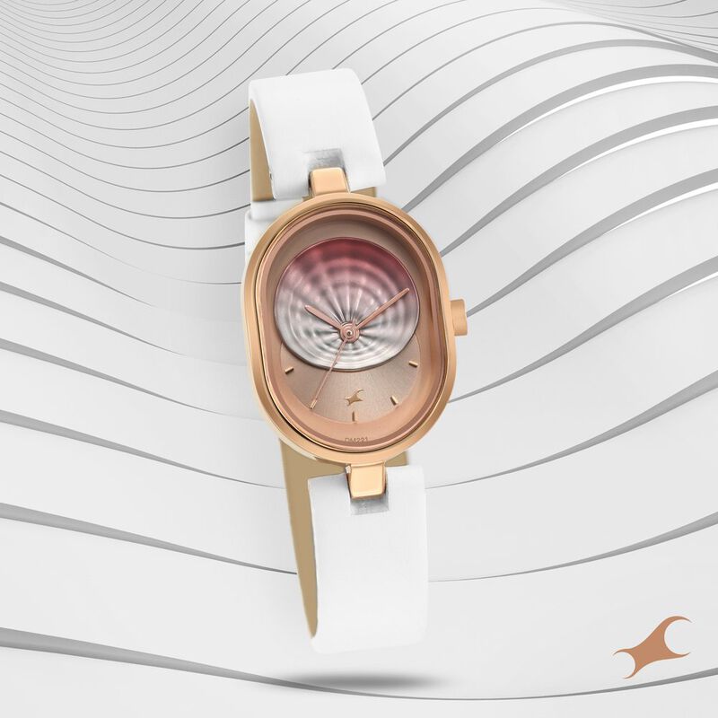 Fastrack Uptown Retreat Quartz Analog Pink Dial Leather Strap Watch for Girls - image number 0