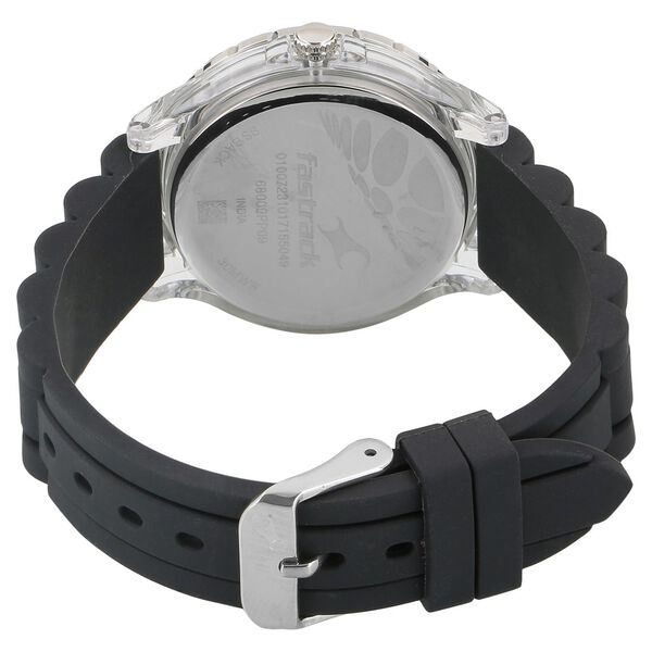Fastrack Trendies Quartz Analog Black Dial Silicone Strap Watch for Girls - image number 3