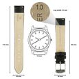 16 mm Black Genuine Leather Strap for Women - image number 1