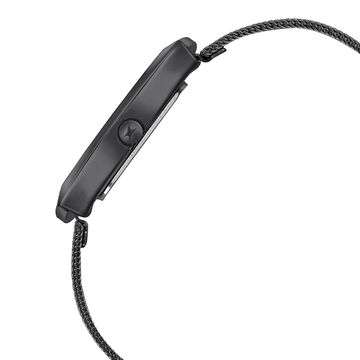 Fastrack Pulse Quartz Analog Black Dial Stainless Steel Strap Watch for Girls