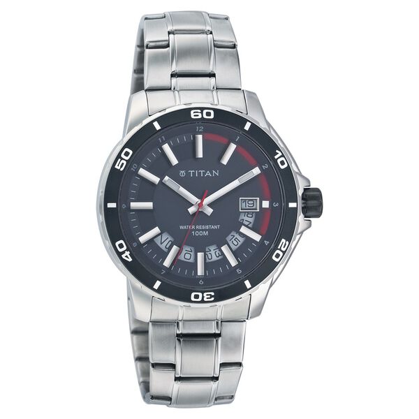 Titan Quartz Analog with Date Black Dial Watch for Men - image number 0