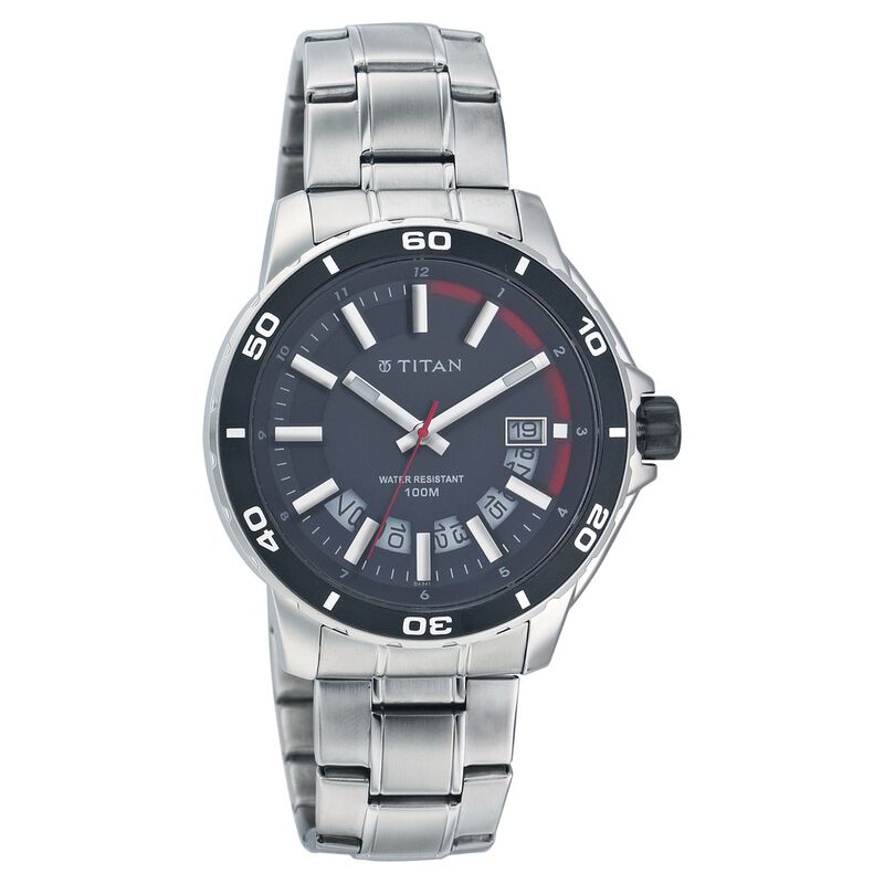 Titan Quartz Analog with Date Black Dial Watch for Men