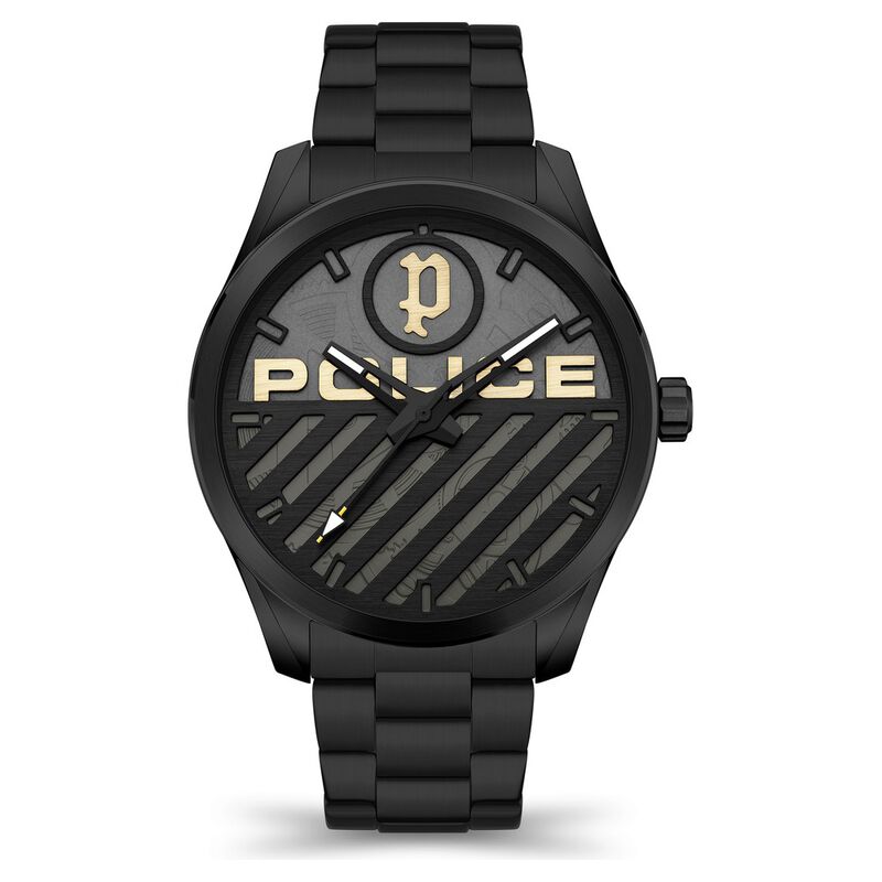 Police Quartz Multifunction Yellow Dial Stainless Steel Strap Watch for Men - image number 0