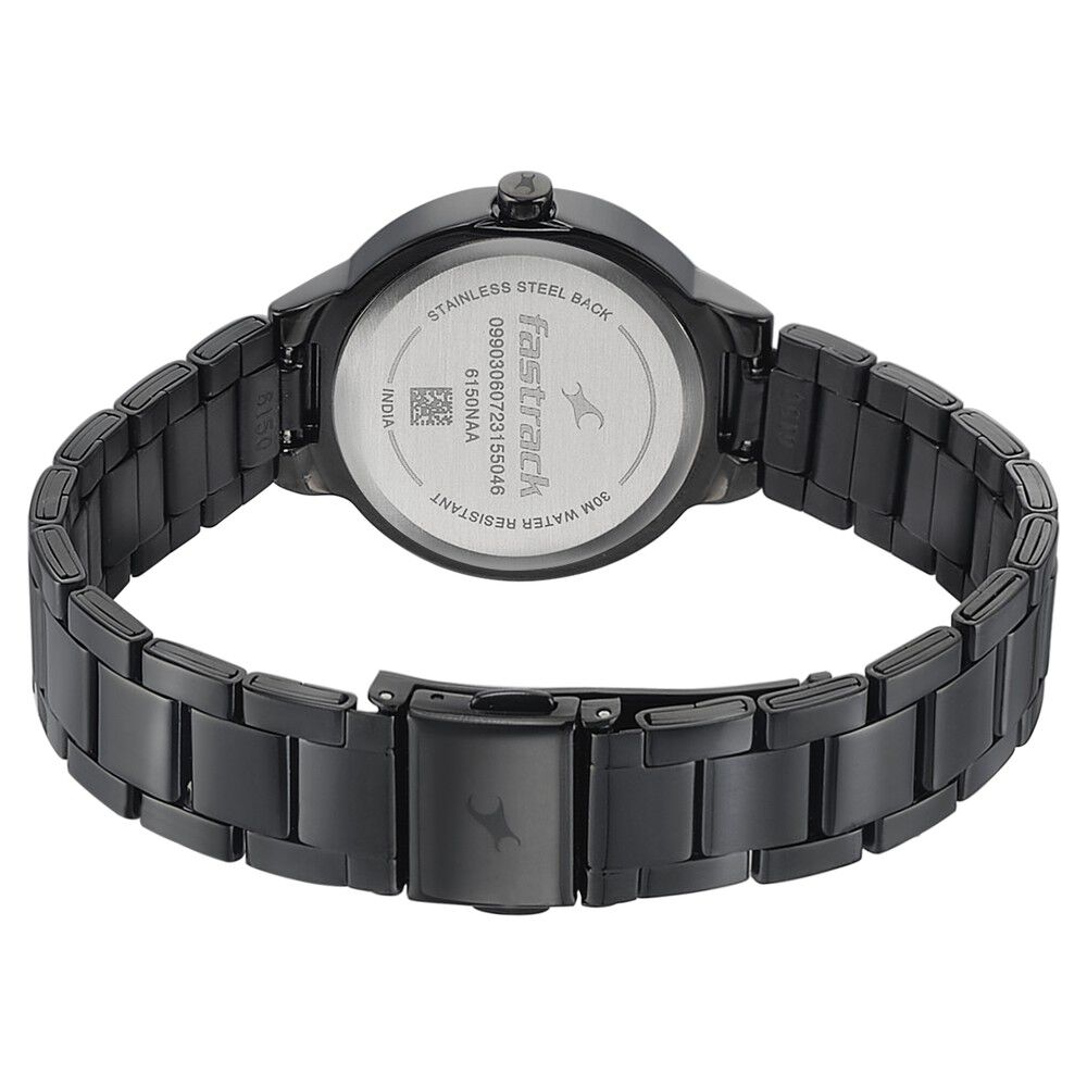Buy Online Fastrack Pulse Quartz Analog Black Dial Stainless Steel