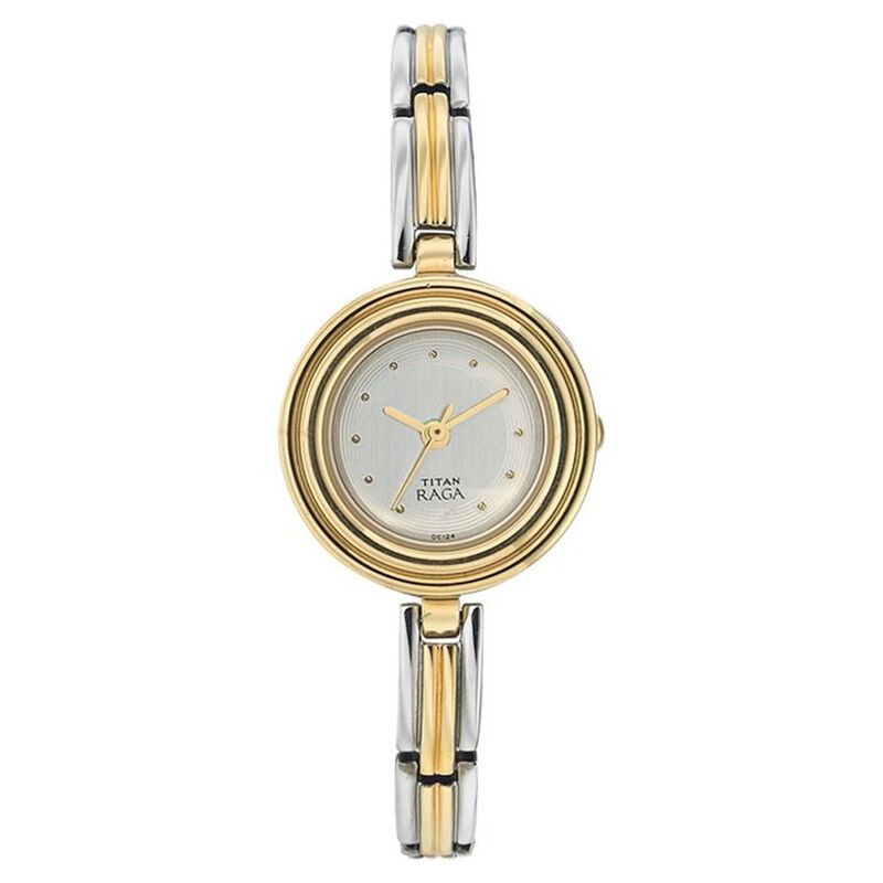 Titan Quartz Analog Silver Dial Watch for Women