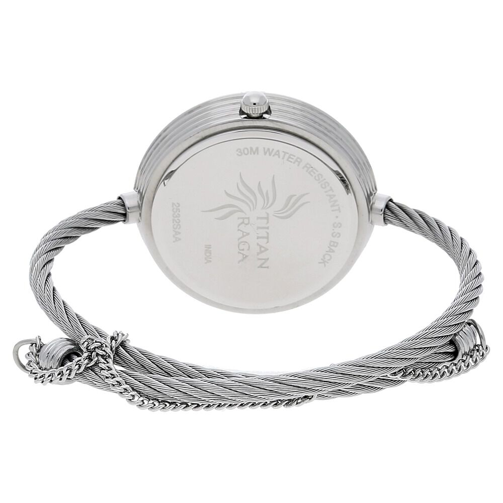 Buy Online Titan Raga Garden of Eden Silver Dial Analog Stainless Steel Strap watch for Women nk2532sm01 Titan