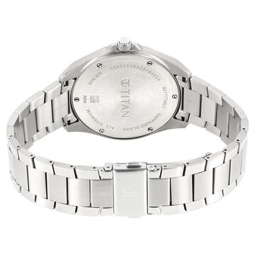 Titan Titanium Quartz Analog Blue Dial Titanium Strap Watch for Men