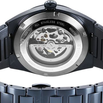 Titan Nexus Skeletal Automatic Analog with Blue Dial Blue Stainless Steel Strap Watch for Men
