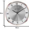 Titan Metallic Wall Clock White Dial with Silent Sweep Technology and Rose Gold Frame - 40.0 cm x 40.0 cm (Large) - image number 5