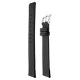 22 mm Black Genuine Leather Straps for Men - image number 2