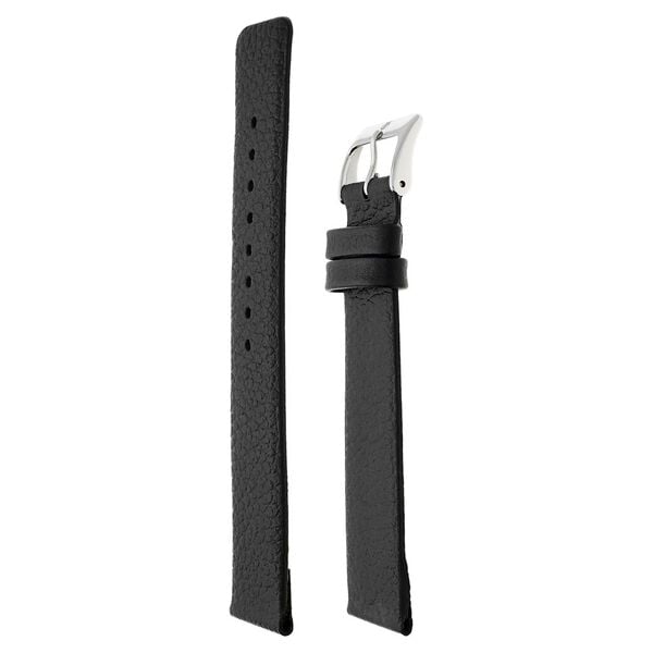 22 mm Black Genuine Leather Straps for Men - image number 2