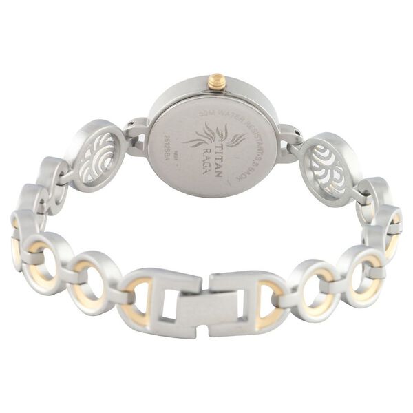 Titan Quartz Analog Mother of Pearl Dial Metal Strap Watch for Women - image number 2