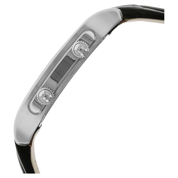 Xylys Swiss Analog Black Leather Strap and Silver Dial Watch For Men - image number 2