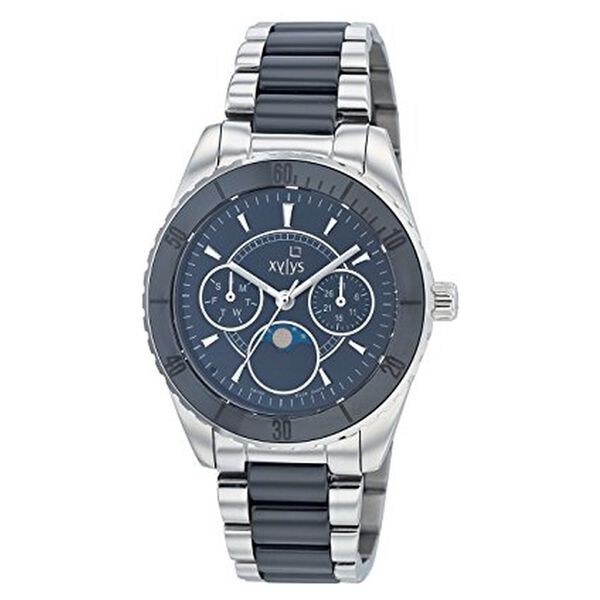 Xylys Swiss Analog Moonphase Black Dial And Bimetal Strap Watch For Women - image number 0