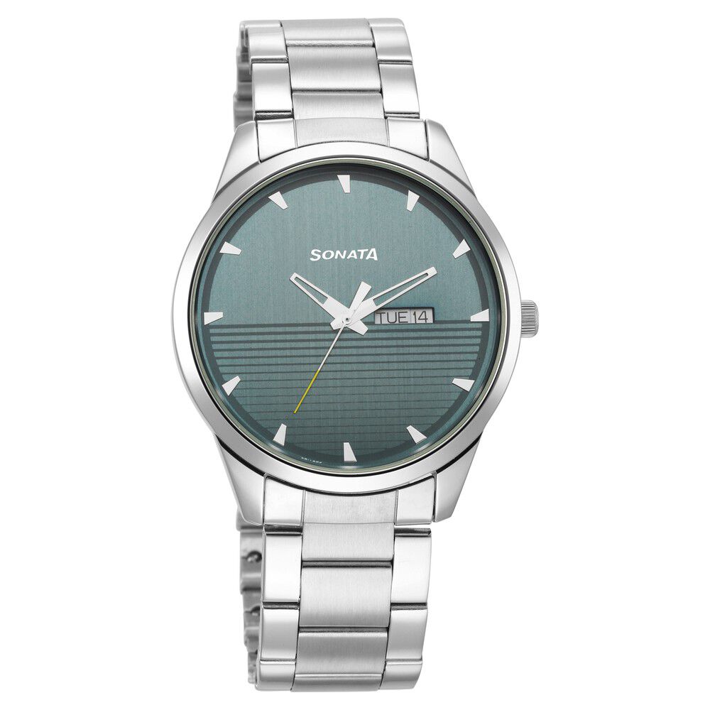 Buy Online Sonata Force Quartz Analog Silver Dial Stainless Steel